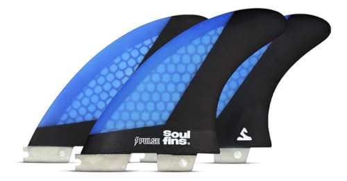 Performance TOP! Quilhas Honeycomb Média FCS2 - Núcleo Honeycomb, Curvas Rápidas e Controle + Estojo (Azul, Grande)