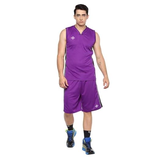 Nivia Panther Basketball Jersey Set for Men (S, Purple/White)