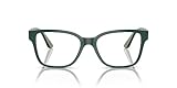 Vogue Eyewear Women's VO5452 Square Prescription Eyewear Frames, Full Dark Green/Demo Lens, 51 mm