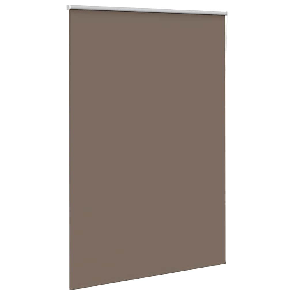 Roleta zaciemniająca w kolorze brązowym, kawowy, 165 x 230 cm, szerokość materiału 161,6 cm, ochrona przed wzrokiem, roleta okienna z łącznikiem łańcuchowym, uchwyty zaciskowe, bez wiercenia