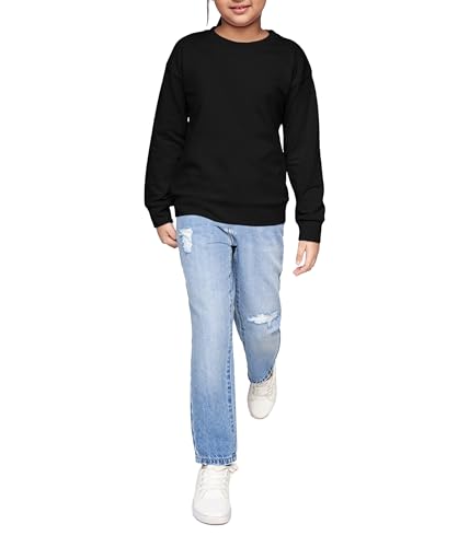 Image of Women's Cotton Stretchable Full Sleeves Sweatshirt Regular Fit, Round Neck Casual Winterwear for Boys and WOMs L318 SV