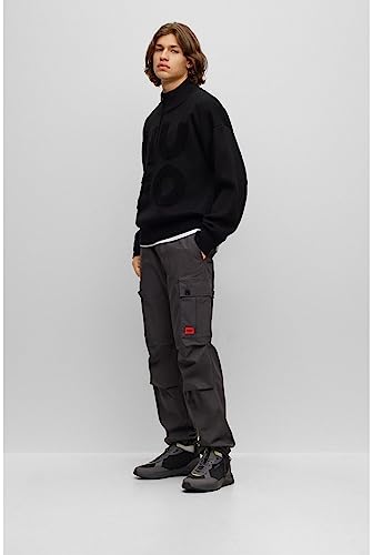 Image of HUGO Mens Running Style Mix Material Sneakers