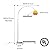 LightInTheBox Modern LED Arc Floor Lamp Silver Floor Lamp Glass Shade Standing Lamp with Marble Base Floor Light for Living Room Reading Bedroom Home Office