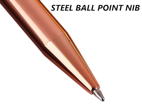 Image of worison Elegant Slim Metallic Retractable Ballpoint Pens Smooth, Sturdy Ideal for Gifting (Copper, Pack of 1)