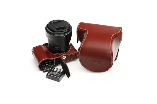 TP Original Panasonic GX9 GX7 Mark iii 専用 本革 ボディケース+カバー 褐色 (底面開閉)