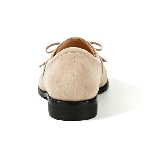 Image of LEMUTISME Women Tassel Bow Penny Loafers Slip On Low Flat Heel Dress Shoes