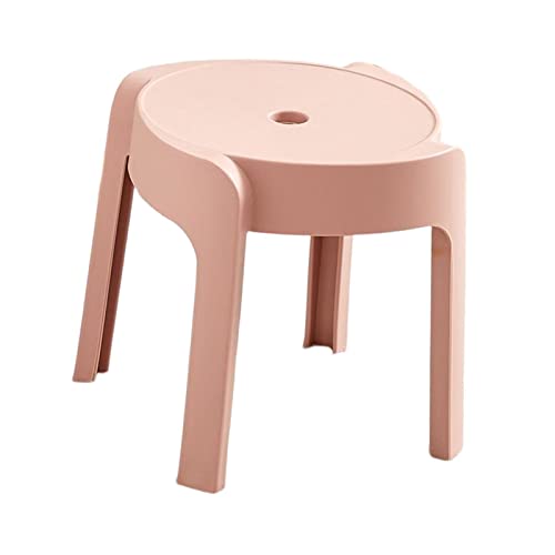 Pleayietoopiatiey Taburete pequeño antideslizante para niños y adultos, para sala de estar, color rosa