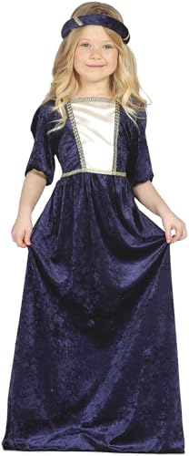 FIESTAS GUIRCA Déguisement Dame Médiévale Costume Enfant Fille Taille Taille 3-4 Ans