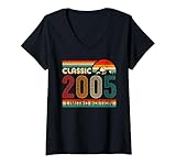 Photo Gallery donna classic 2005 limited edition retro birthday 2005 vintage maglietta con collo a v Photo Gallery donna classic 2005 limited edition retro birthday 2005 vintage maglietta con collo a v