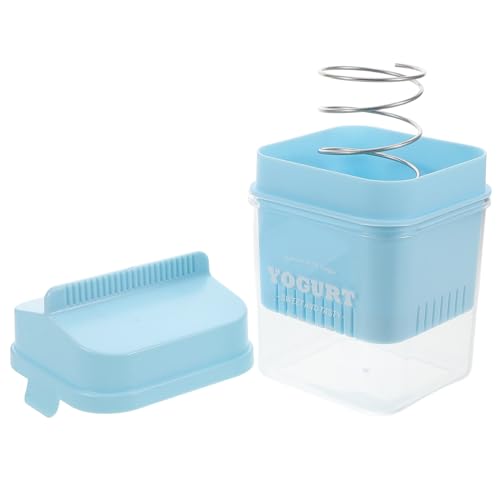 COLLBATH Colador De Yogur Colador De Prensa De Alimentos Máquina Para Hacer Yogurt Colador De Filtro De Yogur Colador Para Yogurtera Griega Acero Inoxidable Sky-blue
