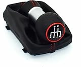 QCxMpC Auto-Schaltknauf, 5/6-Gang, 12 mm, Schaltknauf, Hebelgriff, Gamasche, Kofferraumabdeckung, rote Naht, für A3 S3 2001 2002 2003, Autozubehör (5-Gang)