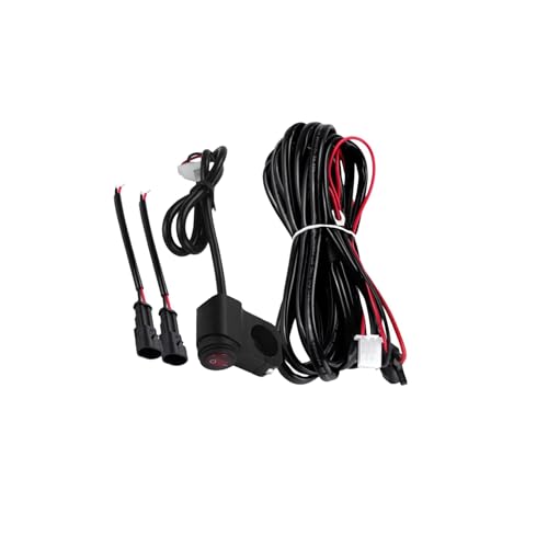 Pièces de réparation pour feux de moto avec câble noir de 2,2 m