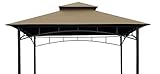 SCOCANOPY Upgraded Fabric Replacement Canopy Grill BBQ Gazebo Roof Top for Gazebo Model L-GZ238PST-11 Only,(Khaki Ripstop)