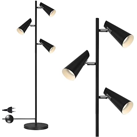 Floor Lamp lamp Holder, Reading Lamp Floor Standing 230V 3*5W GU10 LED Modern Standing Lamp for Living Room/Office Lamp with Side Reading Light Corner Lamp (Without Bulb) Cover