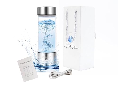 H2O Bliss Hydrogen Water Bottle Generator, Ionizer Machine, Advanced SPE PEM Technology, Improves Water Quality in 3 Minutes, Suitable for Office, Travel, Gym