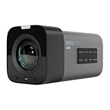 PTZOptics Studio 4K Camera with 12x Zoom, NDI HX2 Connectivity, Compact Construction, and 16x Digital Zoom (Gray)