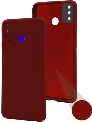 Image of Jkobi Back Cover Case for Tecno Spark Go 2020 | Go 2021 (Matte Silicone with Inside Fiber Cloth |Red)