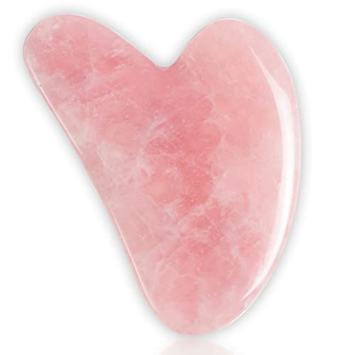 EYEKESHE Gua Sha Stein, Natürliche Rosa Jade für die Gesichtsmassage, Kann die Haut Auflockern und Erfrischen, Am Besten für die Gesichtspflege SPA Cover