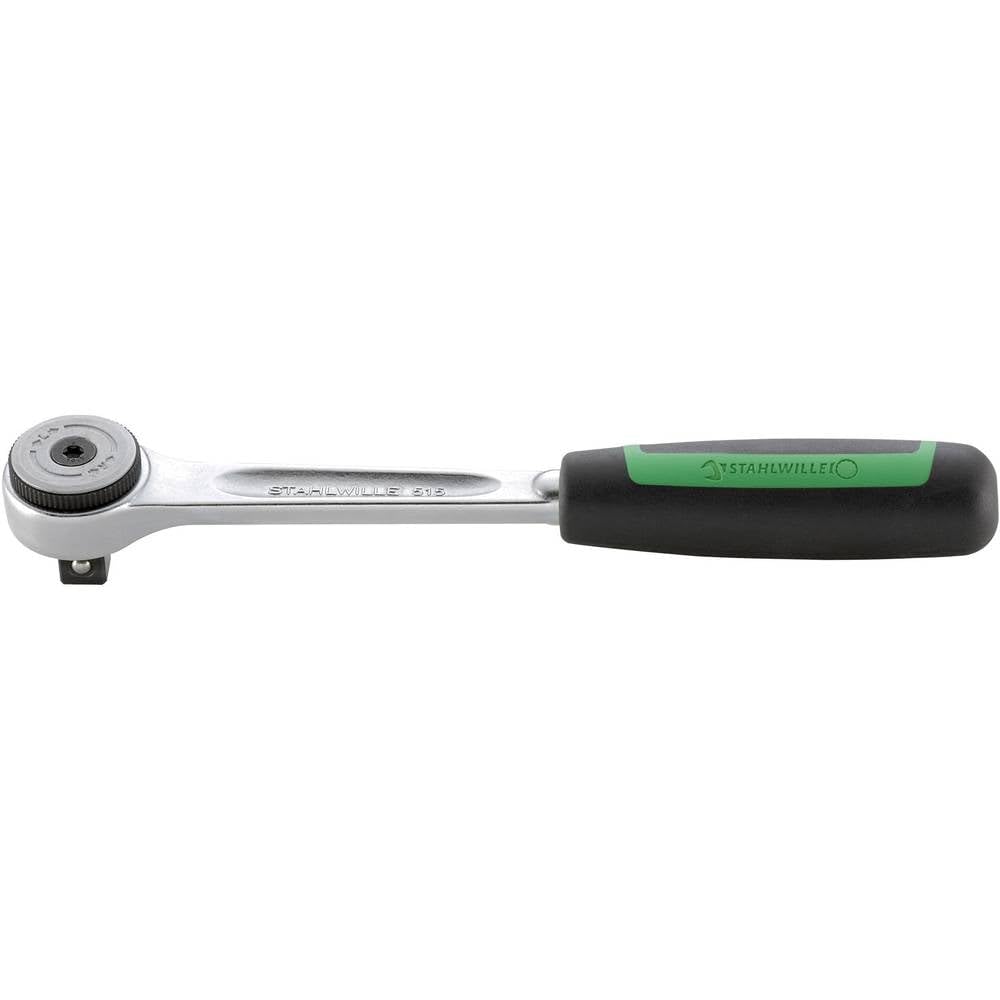 STAHLWILLE Nr. 515 l umschaltbare 1/2" Feinzahn-Knarre l Kugelarretierung l ergonomischer 2-K-Griff l 60 Zähne l Made in Germany