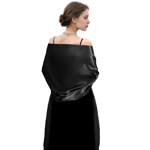 Women's Pashmina Shawls and Wraps for Evening Dresses Satin Shawl...