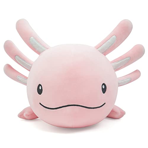 Image of Niuniu Daddy 24in Pink Axolotl Plush Toy - Luminous Stuffed Animal Plushies