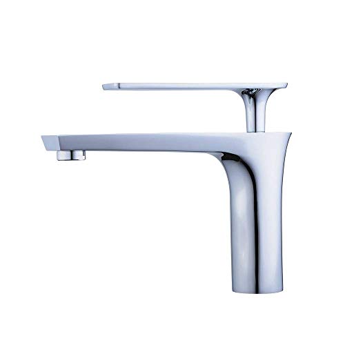 Mitigeur d'évier cascade noir monotrou pour eau chaude et froide