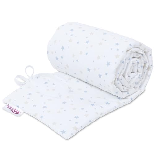 babybay Nestchen Piqué passend für Modell Boxspring XXL, weiß Sternemix sand/azurblau