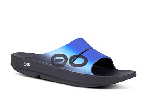 OOFOS - Unisex OOahh - Post Exercise Active Sport Recovery Slide Sandal - Navy/Royal - M3/W52