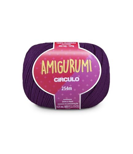 Circulo Amigurumi - Hilo 100% algodón virgen brasileño mercerizado, hilo de algodón para tejer y ganchillo, hilo suave, arte de hilo rosa, hilo de peso deportivo, 4.4 onzas, 278 yardas, color 6030 -