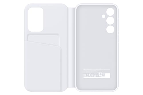 Image of Samsung Galaxy S23 FE S-View Wallet Phone Case, Protective Cover with Card Holder Slot, Finger Tap Display Window, US Version, EF-ZS711CWEGUS, White
