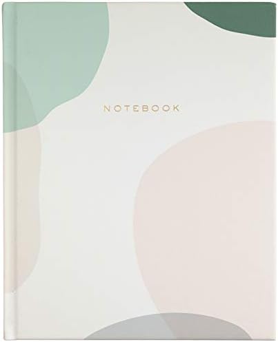 Eccolo Large Lined Journal Notebook, Hardbound Cover, Writing Journal, 256 Ruled Ivory Pages, Gilded Edge, Two Ribbon Bookmarks, Lay Flat, Desk Size for Work or School, Abstract (8x10 inches)