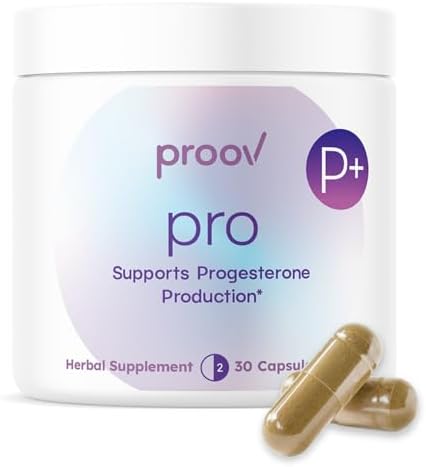 Proov – Pro – Promotes Progesterone Production – Hormone Balance for Women – Fertility & Menopause Support – Vitex, Ashwagandha, Maca – Herbal Supplement – 30 Capsules – 2 Month Supply