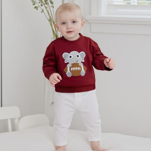 Toddler Baby Girl Boy Game Day Football Outfit Crewneck Sweatshirt Long Sleeve Shirts Top2