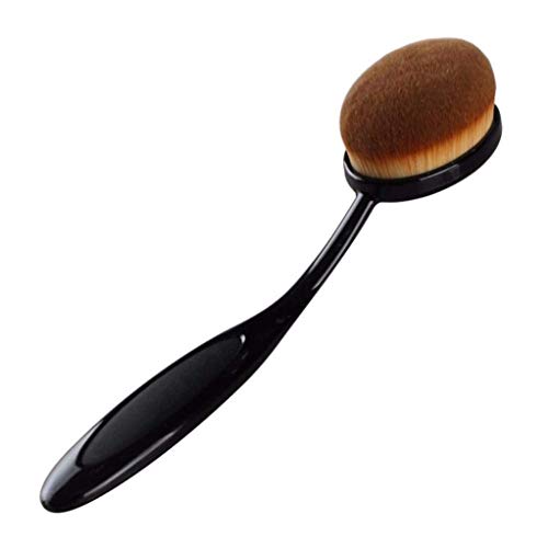 Image of SUNISA Black Oval Foundation Makeup Brush for Womens and Girls and 3 Pcs Multishape Multicolour Makeup Sponge Beauty Blenders - (Pack of 4)