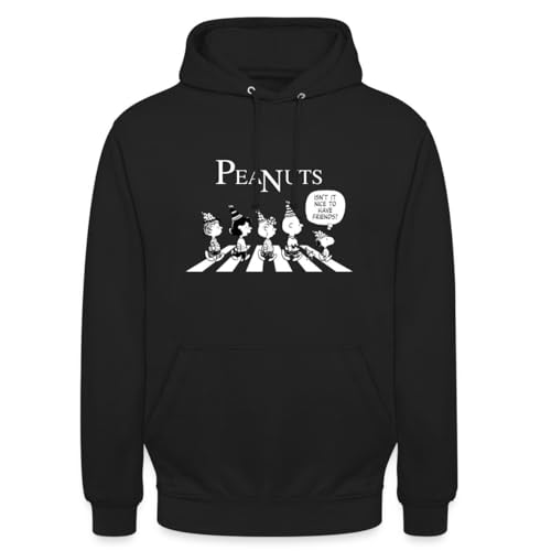 Spreadshirt Peanuts Snoopy Charlie Stella & Lucy Geburtstag Unisex Hoodie L Schwarz