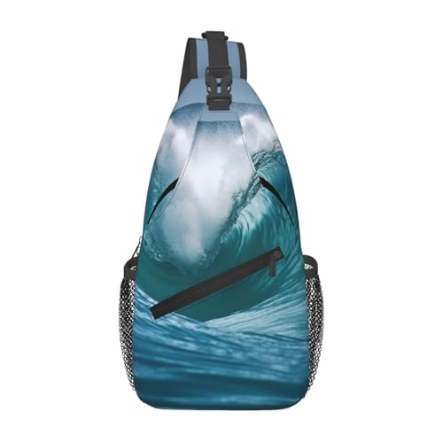 Sling Bag para Hombre y Mujer Bolsa de Pecho Negra