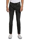TOM TAILOR Denim Herren Jeans 20622022 Culver Skinny, 10250 - Used Dark Stone Black Denim, 36W / 32L