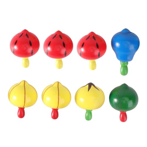 VICASKY Wooden Boys and Girls Gyro Tops Fruit Pattern Toys for Hand Eye Coordination Child's Plaything Random Style