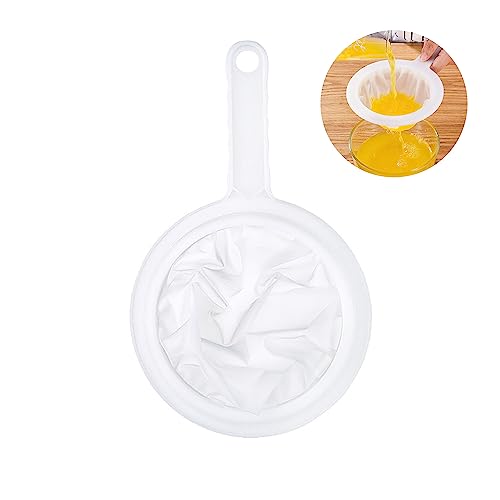 Tamis Fin, Nylon Tamis Avec Poignée 200 Mesh Tamis à Cheveux Cuisine Filtres Entonnoirs Ultra Fins, Tamis Fin pour Jus Lait Lait Soja Café