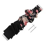 [GARIOUANS] 対応エラスティック印花双色ウォッチバンド レディース向け装着簡単快適な装飾用ストラップ