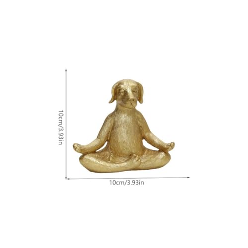 Estatua Decorativa Perro Yoga Meditación 10 cm miniatura 2