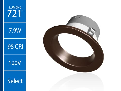 Image of DLR4(v6) 4-inch Oil-Rubbed Bronze Selectable Recessed LED Downlight (DLR4607120SOB)