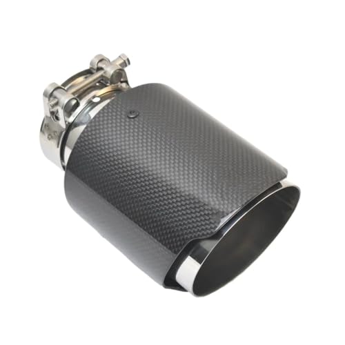 Silenciador de tubo de escape de fibra de carbono brillante y acero inoxidable universal