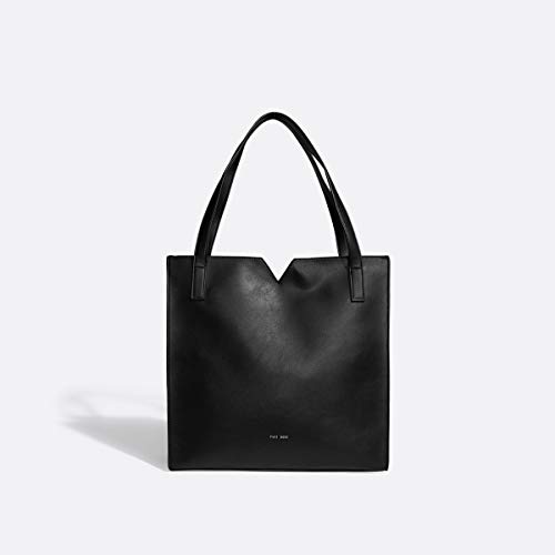 Bolsa de couro vegano leve Alicia da Pixie Mood – com bolsa transversal, Sleek Black, 13 x 13 x 4.75