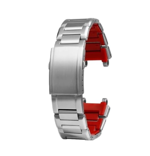 [X] 316 XeX|vohJVItBbg Fit For GSHOCK tBbg For MTG-B1000 G1000 ^XgbvuXbg(Silver-RED)