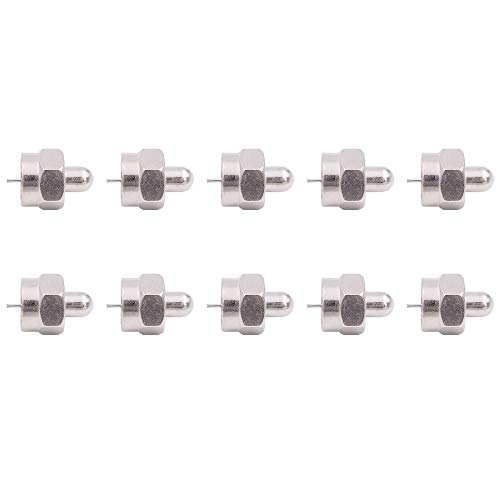 Fancasee (10 Pack) 75 Ohm F Type Male Plug Terminator Cap Resistor Ends Protective Cover Waterproof Dustproof Caps Coax Coaxial Connector for Antenna Booster Splitter Amplifier RF FM TV Satellite