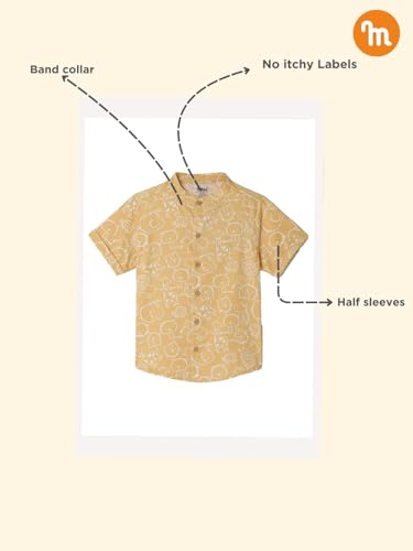 Milou Baby Boy's Regular Fit Shirt (TBANSHT048_Yellow - Image 3 thumbnail