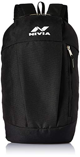 Image of Nivia Pulse Junior 2.0 Backpack For Men & Women, Water-Resistant Sports Backpack, Lightweight, Durable 600D Polyester, Double-Zip Main Compartment & Secure Front Pocket, Capacity-10 Litres