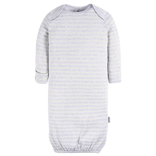 Image of Gerber Baby Girls 4-Pack Sleeper Gown - Soft Cotton Newborn Nightgowns, Elastic Hem Sleepwear Set for Infant Girls