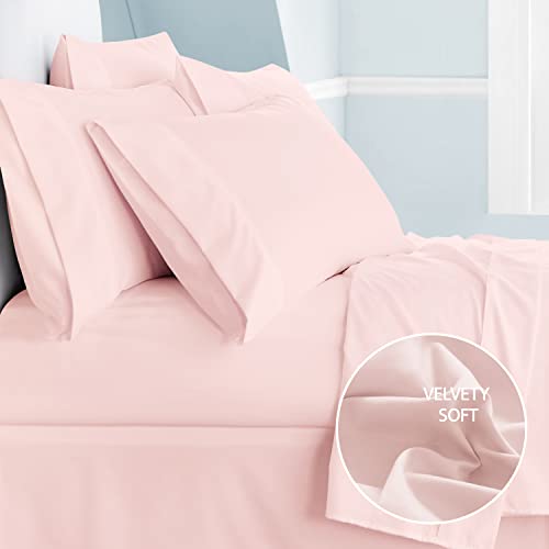 Cathay Home Luxury Wrinkle and Fade Resistant Double Brushed Ultra Soft Microfiber 14-Inch Standard Pocket Single Fitted Sheet - Image 3